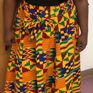 African print maxi shirt